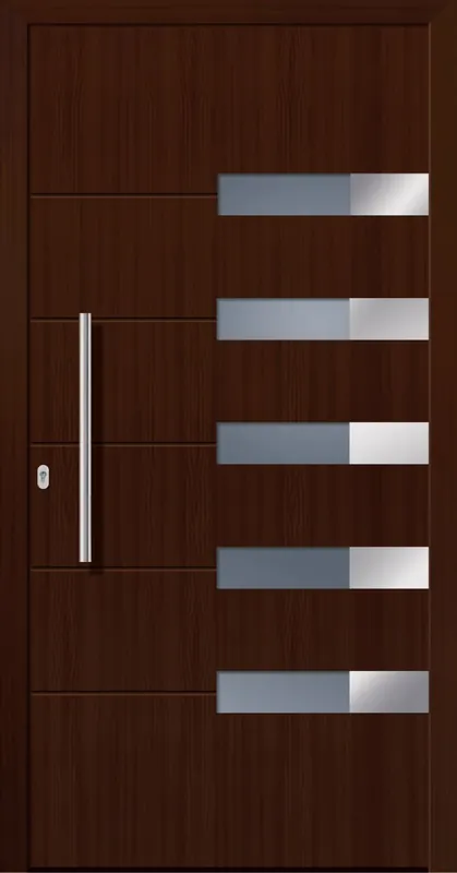 Must-Have SecuDoor Design 11132D Kunststoffhaustür Nussbaum