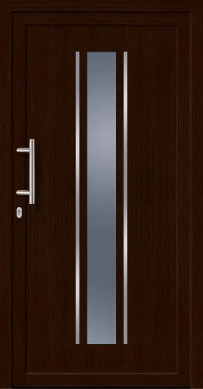 Billig SecuDoor Power 11159P Kunststoffhaustür Mooreiche