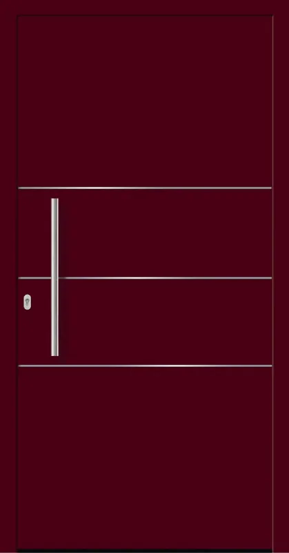 SecuDoor Design 11171D Kunststoffhaustür Weinrot Must-Have