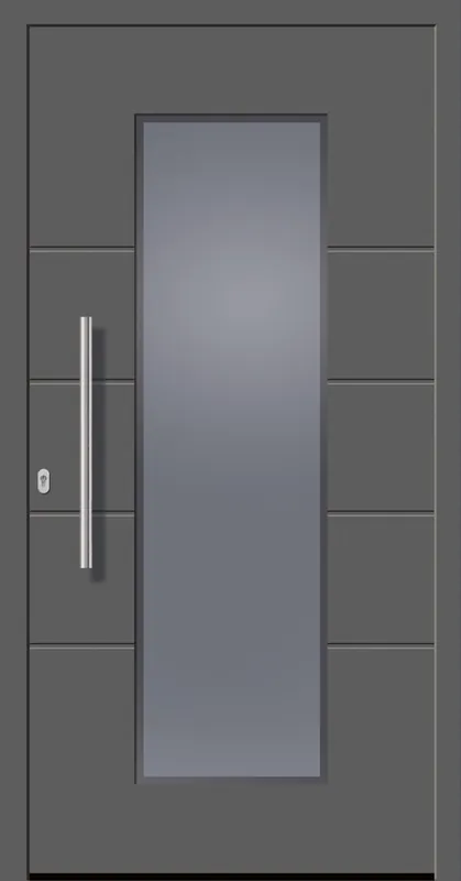 SecuDoor Design 11211D-3 Kunststoffhaustür Basaltgrau Nur Für Kurze Zeit