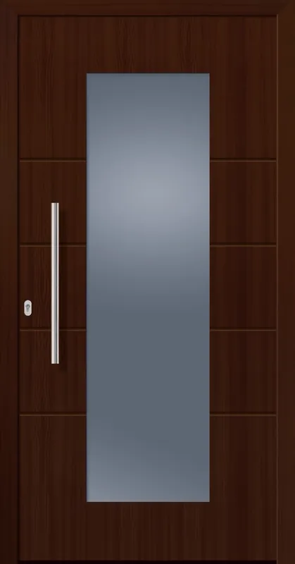 SecuDoor Design 11211D Kunststoffhaustür Nussbaum Sale