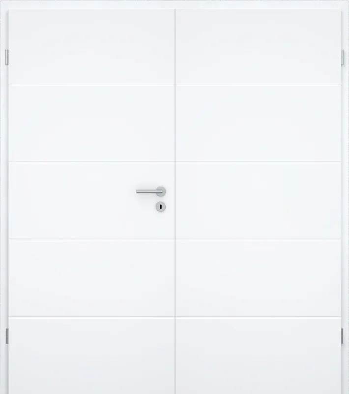Doppelflügel-Design-Innentür Blanco Linea 5 Weißlack Nur Für Kurze Zeit