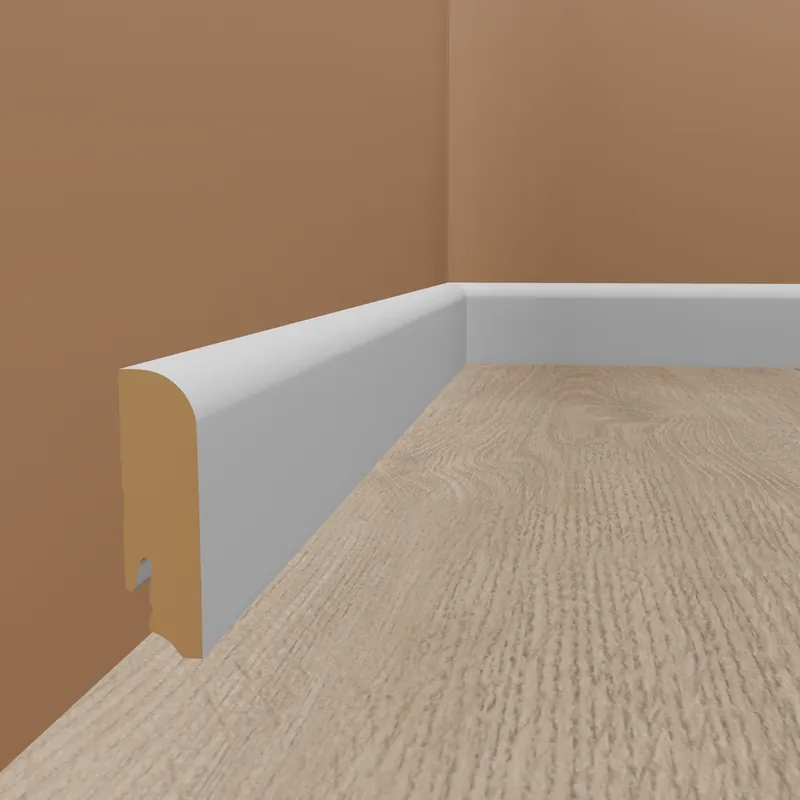 Neuhofer Sockelleiste "Calusso" FU088L MDF 19 x 70 x 2400 mm Weiß Fußleiste Jetzt Kaufen