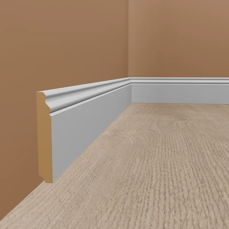 Sockelleiste Essen MDF 19 x 80 x 2500 mm Weiß Berliner Profil by PROVISTON Geprüft