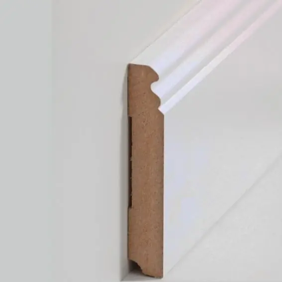 Sockelleiste Neuss MDF 19 x 145 x 2500 mm Weiß Berliner Profil by PROVISTON Direktkauf