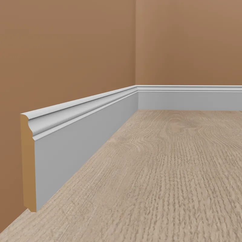 Meistverkauft Sockelleiste "Solingen" Massivholz 19 x 80 x 2500 mm Weiß Berliner Profil by PROVISTON