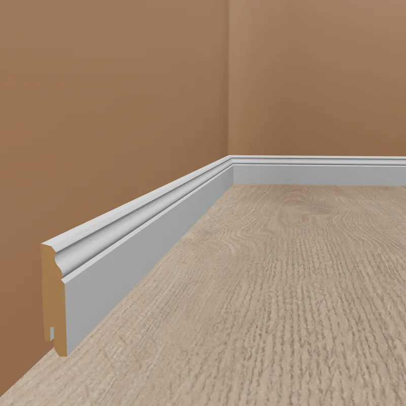 Sockelleiste Krefeld MDF 16 x 80 x 2500 mm Weiß Berliner Profil by PROVISTON Neuheit