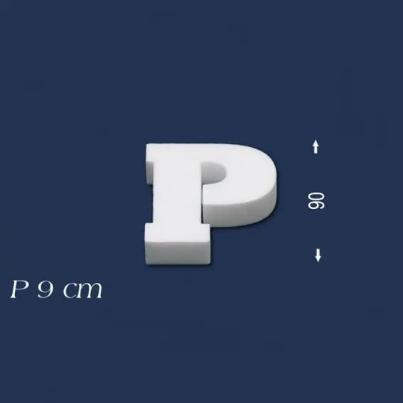 Knallerangebot Deko Buchstabe P 90 mm Styropor Buchstabe 3D Buchstabe Weiß Wiesemann