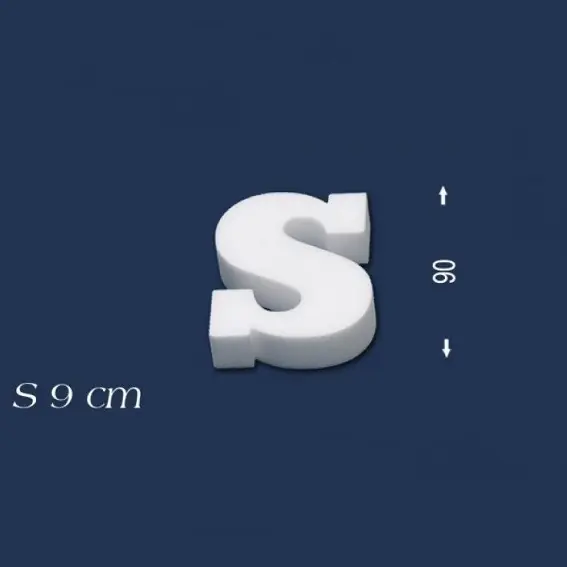 Deko Buchstabe S 90 mm Styropor Buchstabe 3D Buchstabe Weiß Wiesemann Direktkauf