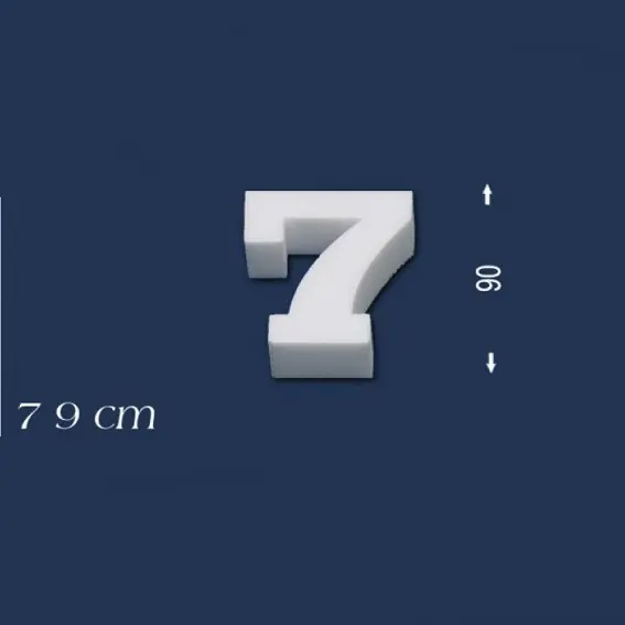 Zertifiziert Deko Zahl 7 90 mm Styropor Zahlen Zahlendeko Weiß Wiesemann