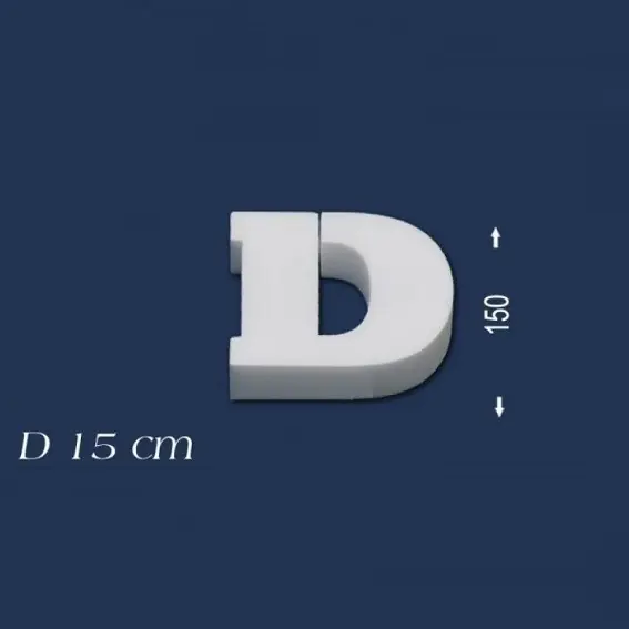 Deko Buchstabe D 150 mm Styropor Buchstabe 3D Buchstabe Weiß Wiesemann Sale