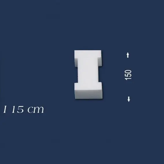 Letzte Chance Deko Buchstabe I 150 mm Styropor Buchstabe 3D Buchstabe Weiß Wiesemann
