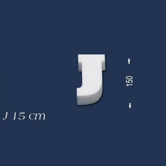 Deko Buchstabe J 150 mm Styropor Buchstabe 3D Buchstabe Weiß Wiesemann Günstig