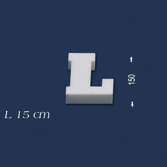 Deko Buchstabe L 150 mm Styropor Buchstabe 3D Buchstabe Weiß Wiesemann Nur Heute