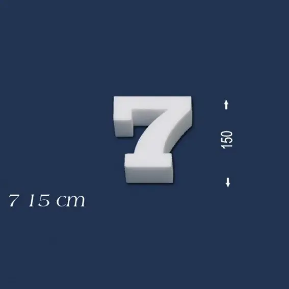 Online Kaufen Deko Zahl 7 150 mm Styropor Zahlen Zahlendeko Weiß Wiesemann