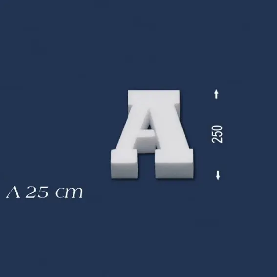 Echt Deko Buchstabe A 250 mm Styropor Buchstabe 3D Buchstabe Weiß Wiesemann