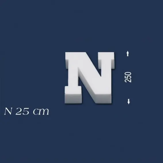 Online Kaufen Deko Buchstabe N 250 mm Styropor Buchstabe 3D Buchstabe Weiß Wiesemann