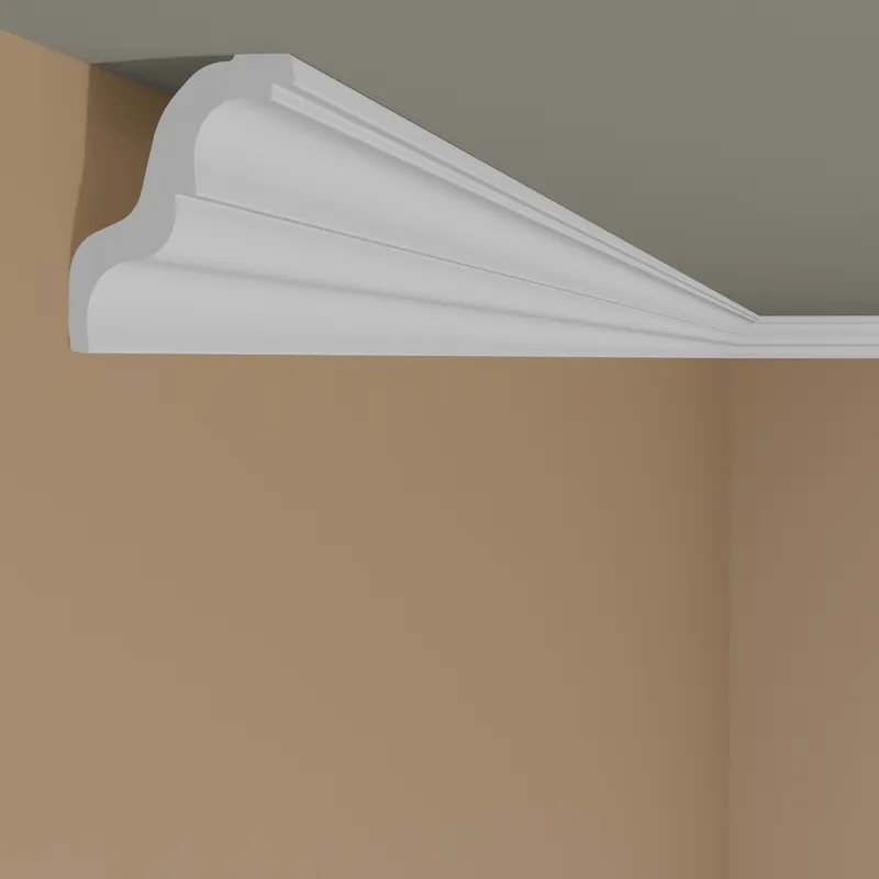 NMC Stuckleiste AT NOMASTYL Polystyrol 95 x 100 x 2000 mm Weiß Deckenleiste Nur Heute