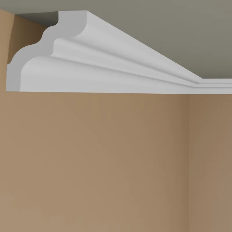 NMC Stuckleiste D NOMASTYL Polystyrol 40 x 50 x 2000 mm Weiß Deckenleiste Preis Gesenkt