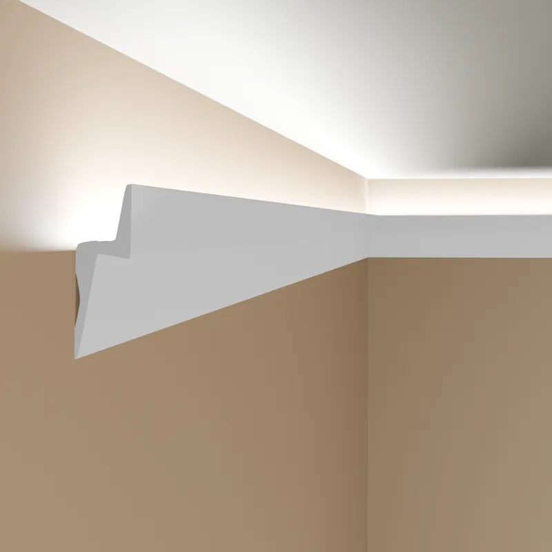 NMC Lichtleiste IL8 ARSTYL Polyurethan 50 x 150 x 2000 mm Weiß Deckenleiste Super-Preis