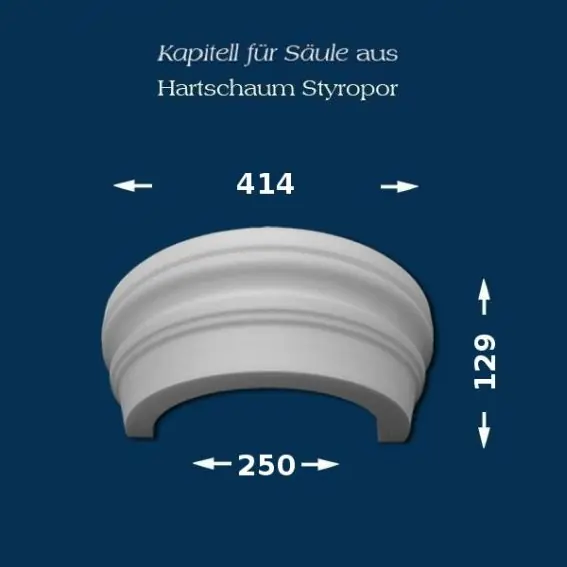Günstig Wiesemann | Säulenkapitell SK13-2" | Polystyrol | 414 x 250 mm | Dekosäule | Zierelement Stucksäule