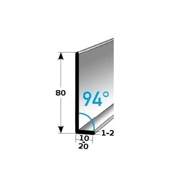 Schneller Versand Auer Sockelleiste Metall H 80 mm Winkel 94° Sockelleiste Aluminium Wasserfest Modern