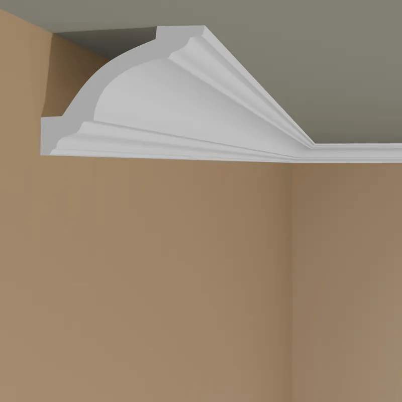 Elite Decor Stuckleiste P835| Polyurethan 83 x 83 x 2000 mm Styropor Deckenleiste Weiß Markenprodukt