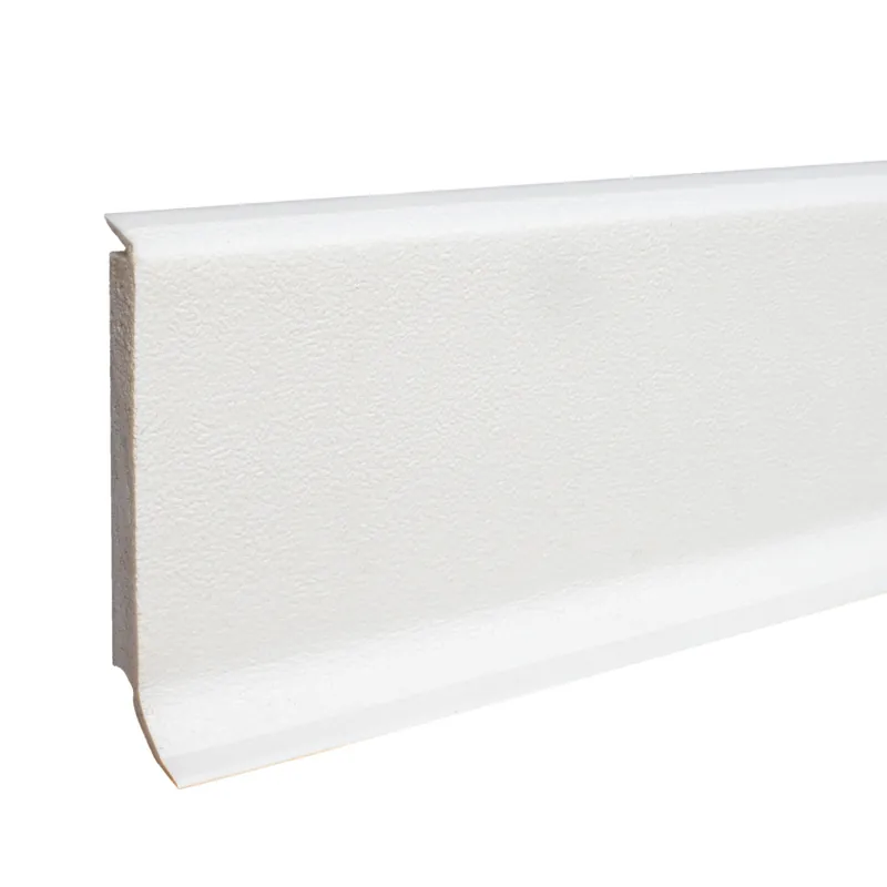 Fußleiste PVC Hartschaum Sockelleiste Rimini 12.8 x 60 x 2500 mm durchgefärbte Weichlippe Expressversand