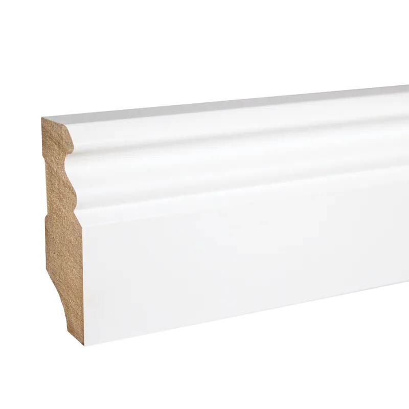 PROVISTON | Hamburger Leiste | 19 x 58 x 2500 mm | foliert | Fußleiste | Berliner Profil | MDF weiß Günstig