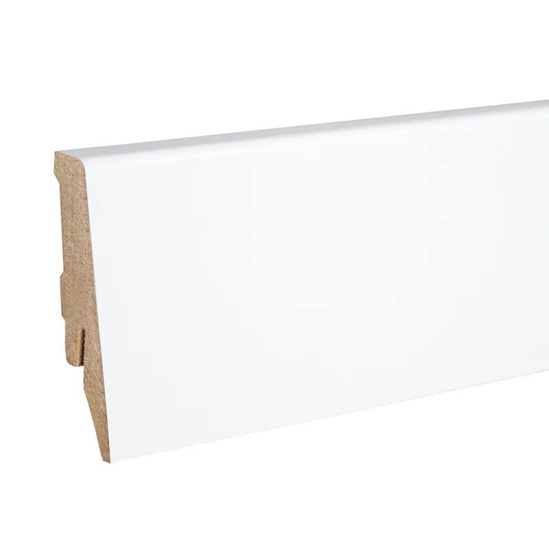 PROVISTON | eckige Sockelleiste | weiß foliert | 18 x 58 x 2500 mm | MDF | Klickleiste | Clip Saisonangebot