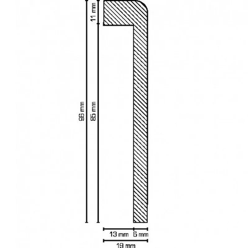 Innen- oder Außenwinkel Für Abdeckleiste Bis 85 mm Höhe 19 x 96 mm MDF Weiß by PROVISTON Bestseller