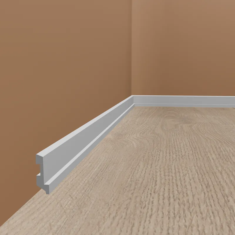 Neue Kollektion PROVISTON | Sockelleiste "NE024" | 27 x 80 x 2000 mm | Weiß | Fußleiste | Kabelkanal | Hochwertig