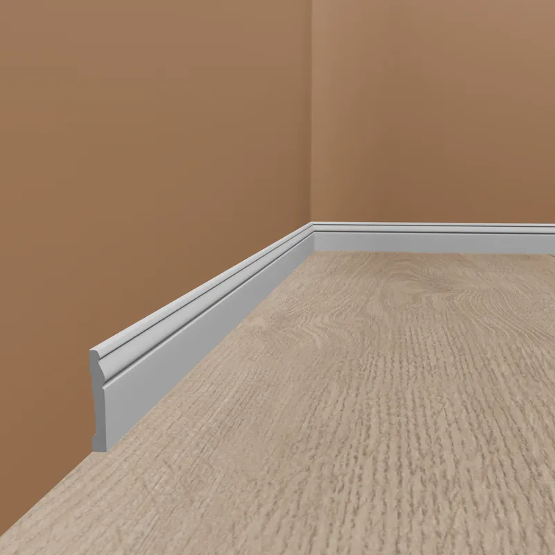 PROVISTON | Sockelleiste "NE095P" | 15 x 120 x 2000 mm | Satin Weiß | Fußleiste | Wohndekoration Sofort Bestellen