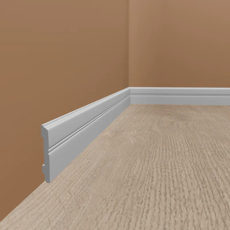 Echt PROVISTON | Sockelleiste "NE354" | 11 x 107 x 2000 mm | Weiß | Fußleiste | Wohndeko | Hochwertig