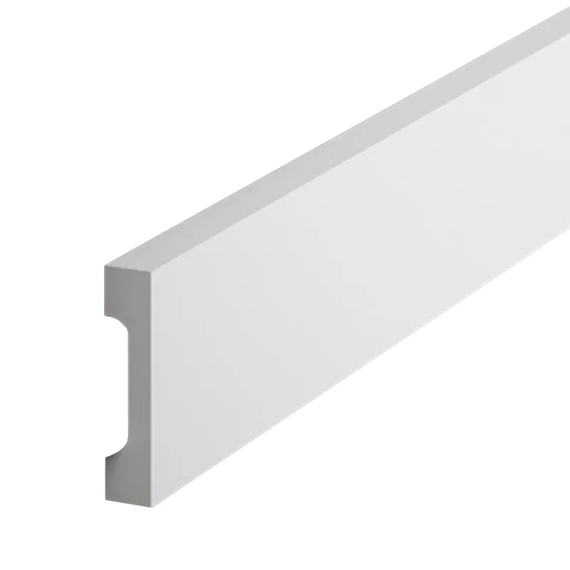 PROVISTON | Sockelleiste "NE359P" | 16 x 70 x 2000 mm | Satin Weiß | Fußleiste | Mit Kabelkanal Top-Preis