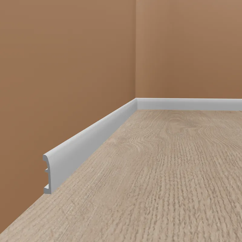 Saisonangebot PROVISTON | Sockelleiste "NE017" | 14 x 69 x 2000 mm | Weiß | Fußleiste | Kabelkanal | Hochwertig