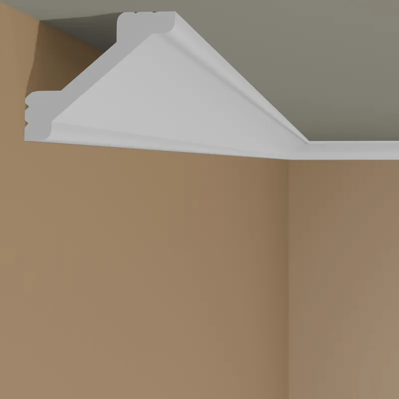 Preisknaller PROVISTON | Stuckleiste "NE368" | 50 x 53 x 2000 mm | Weiß | Deckenleiste | LED Lichtleiste | Modern