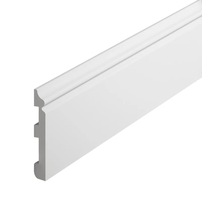 Schnäppchen PROVISTON | Sockelleiste "NE018" | 13 x 80 x 2000 mm | Weiß | Fußleiste | Polystyrol | Wohndeko