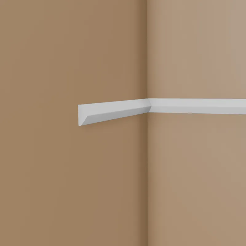 Bestpreis PROVISTON | Zierleiste "RM023" | 19 x 40 x 2000 mm | Weiß | Wandleiste | Wanddekoration | Hochwertig