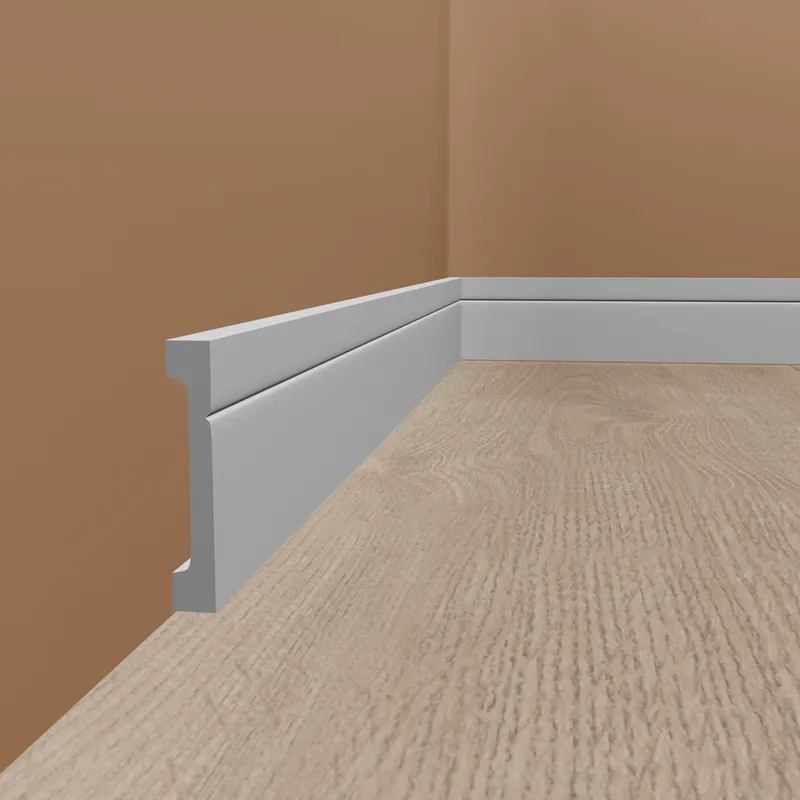 PROVISTON | Sockelleiste "NE235P" | 18 x 18 x 2000 mm | Satin Weiß | Fußleiste | Viertelstab Beliebt