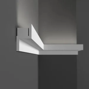 Sofort Bestellen LED Stuckleiste 22x40mm 2m für indirekte Beleuchtung Decke Styropor Lichtleiste KH902