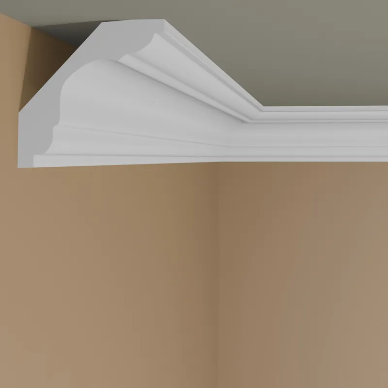 Elite Decor | Stuckleiste P908 | Polyurethan | 59 x 59 x 2000 mm | Styropor Deckenleiste | Weiß Mega-Angebot
