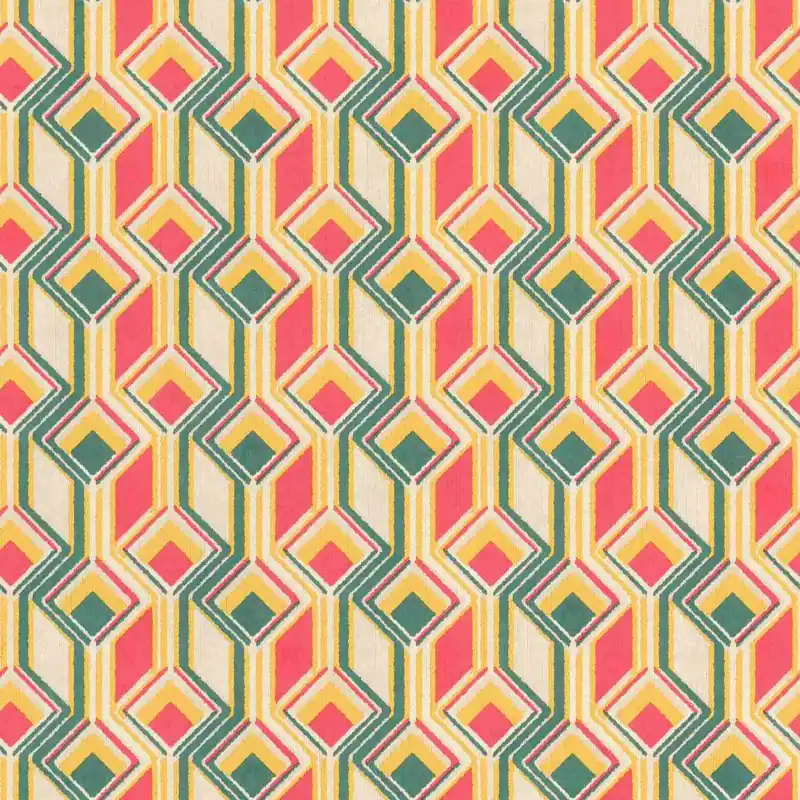 Rasch | Indian Style | 746549 | Vliestapete | Geometrisch | 0.53 x 10.05 m | Grün | Pink Sichere Zahlung
