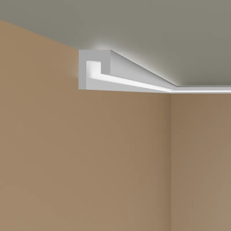 PROVISTON | Gipsleiste "ML-71" | Echter Gipsstuck | 60 x 62 x 1000 mm | Lichtleiste | Stuckleiste Saisonangebot