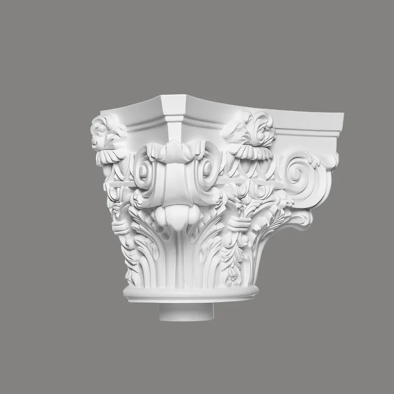 Solange Der Vorrat Reicht Mardom Halbkapitell C1001-2H Profoam 330 x 165 x 250 mm Weiß für Halbsäule und Fußteil