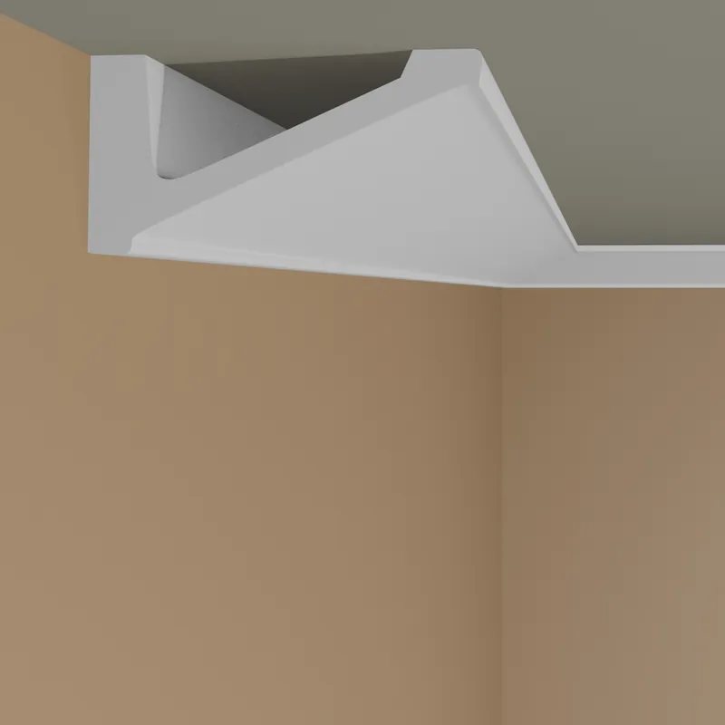 Highlight Mardom Deckenleiste MDB132 Profoam 87 x 55 x 2000 mm Weiß Stuckleiste Schräg