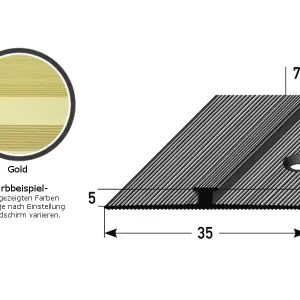 Auer Einfass & Abschlussprofil Rathmore Höhe 3 - 5 mm Breite 35 mm Länge 2700 mm Aluminium Heißes Angebot