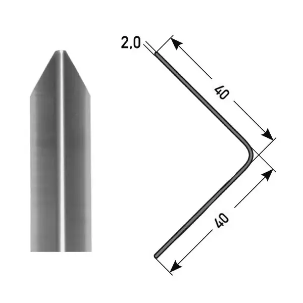 Auer Bau- & Montageprofile Frontera B 40-50 mm Eckschutzwinkel Dreifach Gekantet Edelstahl Garantierte Lieferung