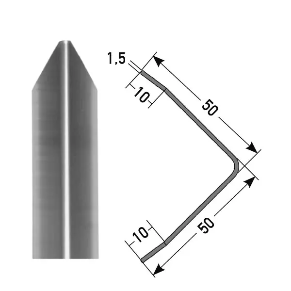 Knallerangebot Auer Bau- & Montageprofile Frontera B 40-50 mm Eckschutzwinkel Dreifach Gekantet Edelstahl