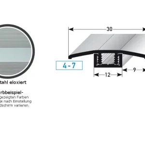 Sale PROVISTON Übergangsprofil Pikeville B 30 mm Einfasshöhe 4 - 7 mm Übergangsschiene Alu elox